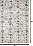Loloi Kamala Collection KAM-02 Charcoal/Dove 5'-3" x 7'-9" Area Rug - Image 2