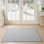 Nourison Home Courtyard Ivory Blue 5' x Square Area Rug - Image 2