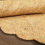 Savi Home Hand Woven Area Rug Braided Jute Scalloped Border, Decor Collection - Image 9