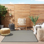 Nourison Home Courtyard Black White 6' x 9' Area Rug - Image 4