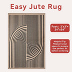 Tangsoo Rainbow Easy Jute Rug, 2x3 Washable Small Area Outdoor Rug - Image 6