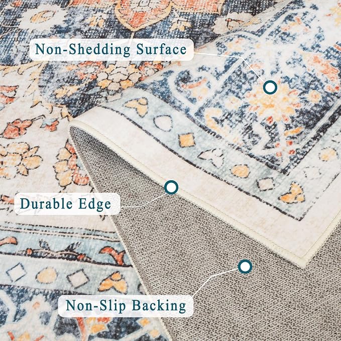 vivorug Runner Rug 2'x7' Washable Non-Slip Boho Runners - Image 4