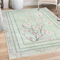 Ambesonne Apple Blossom Decorative Rug, Flowers and Blooming Spring Season by Ambesonne
