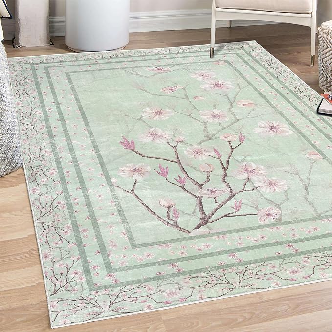 Ambesonne Apple Blossom Decorative Rug, Flowers and Blooming Spring Season - Image 7