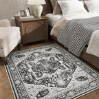 EnHomee 4x6 Washable Area Rugs for Bedroom, Boho Vintage Rugs, Foldable Area - Image 3