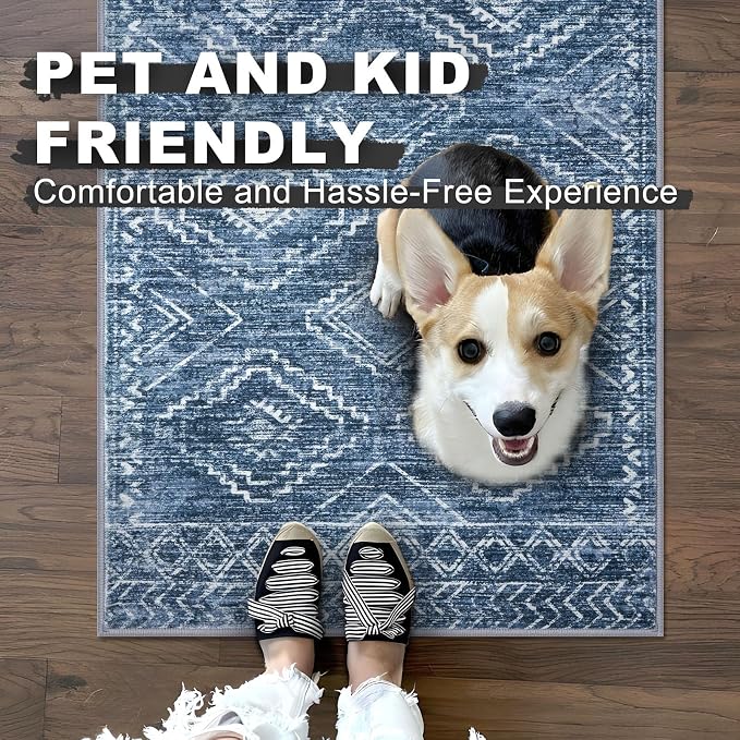 KILOCOCO Small Rug 2'x3' Entryway Rug Door Mat Indoor Soft Non Slip Printed - Image 4
