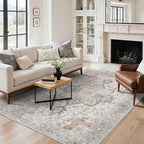 5X7 Area Rugs for Living Room, Machine Washable Non Slip Vintage Rugs, Low Pile - Image 3