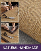 DEXI Hallway Runner Rug 3x7 Jute, Woven Braided Sisal Runner Non Slip, Entryway - Image 3
