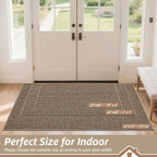BEQHAUSE Dirt Trapper Door Mat 20" x 48", Non-Slip Washable Doormats Entrance - Image 2