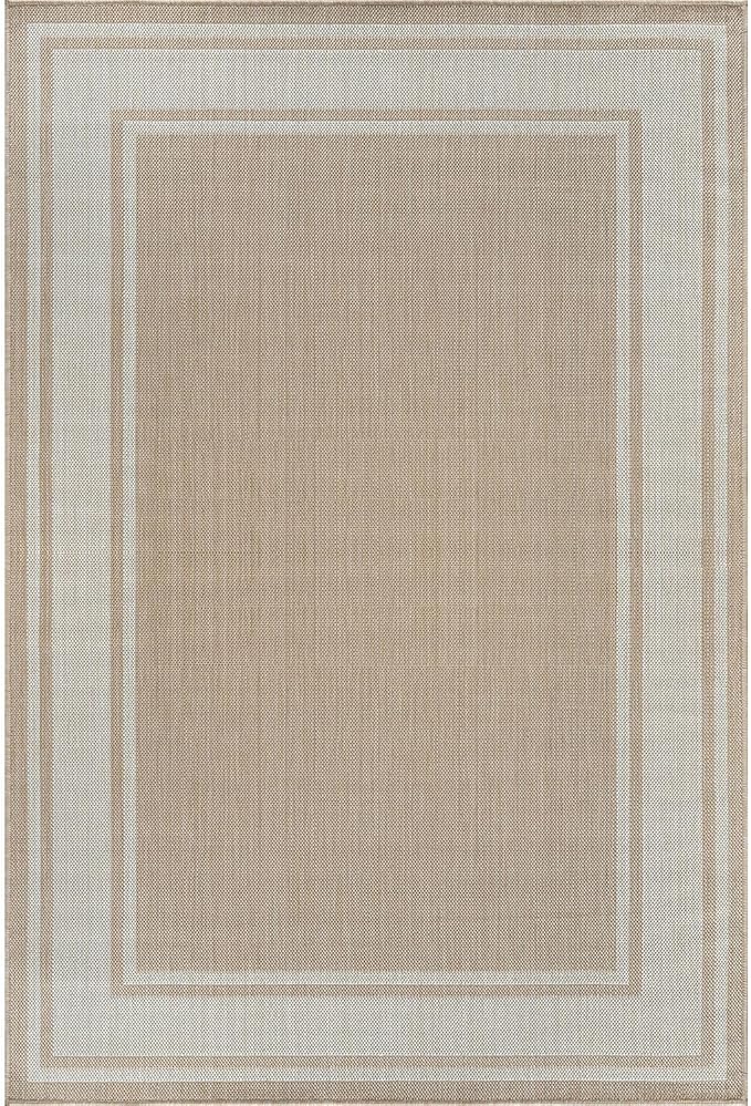Beverly Rug Outdoor Rug 8x10 Modern Bordered Area Rugs - Image 2