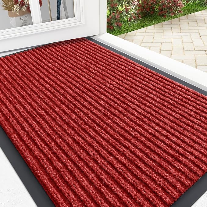 OLANLY Front Door Mat Indoor Outdoor Entrance, Waterproof Heavy Duty Doormat by OLANLY