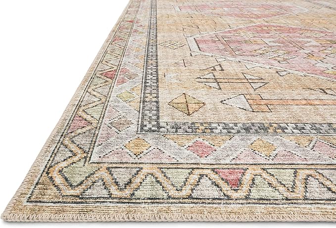Loloi Skye Collection SKY-04 Gold/Blush 9'-0" x 12'-0" Area Rug - Image 3