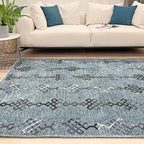 Alfa Rich 4x6 Bluish Gray Washable Area Rugs by AlfaRichRugs