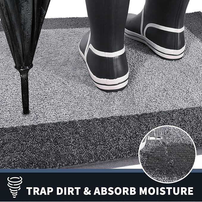 PURRUGS Dirt Trapping Door Mat 20" x 32", Non-Slip/Skid Machine Washable - Image 3