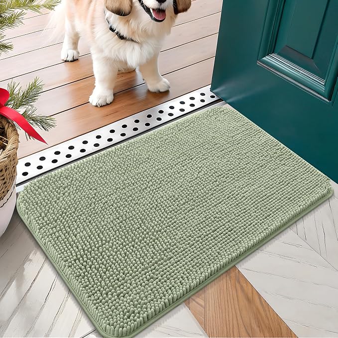OLANLY Dog Door Mat for Muddy Paws 30x17, Absorbs Moisture and Dirt, Absorbent by OLANLY