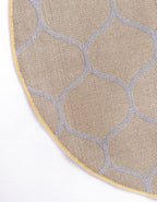 Rugs.com Lattice Frieze Collection Rug – 3' Round Yellow Medium Rug Perfect - Image 9