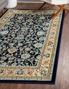 Rugs.com Yasmin Collection Rug – 5' x 8' Navy Blue Medium Rug Perfect - Image 4