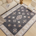 ILANGO Washable Area Rugs 5x7 for Living Room Vintage Area Rugs Non Slip Boho - Image 3