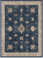 RUGGABLE Washable Vintage Area Rug – Verena Sapphire 9x12, Stain-Resistant - Image 3