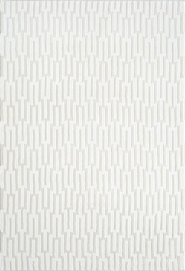 Abani Neutral Cream Area Rug for Living Room, Bedroom - Image 2