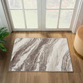 LUXE WEAVERS Lagos Collection 7983 Brown 2x3 Art Deco Geometric Area Rug by LuxeWeavers