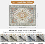 Moynesa Ultra-Thin Washable Area Rug 8x10, Large Living Room Rugs - Image 2