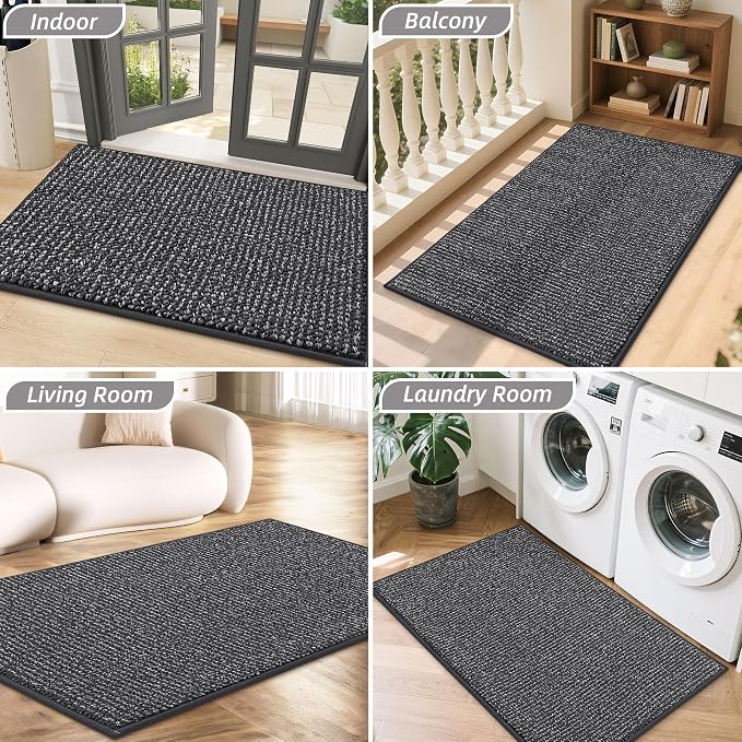 BEQHAUSE Dirt Trapper Door Mat 32" x 48", Non-Slip Washable Doormats Entrance - Image 8