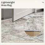 Abstract Rug 8x10 Large Living Room Rugs Neutral Modern Washable Area Rugs - Image 7