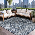 Beverly Rug Waikiki Boho Indoor Outdoor Rug 6x9, Washable Outside Carpet - Image 7