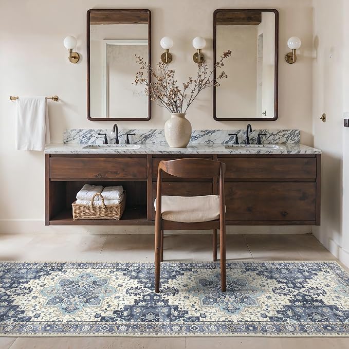 2'6''x8 Runner Rugs for Hallway, Machine Washable Non Slip Vintage Rugs - Image 3