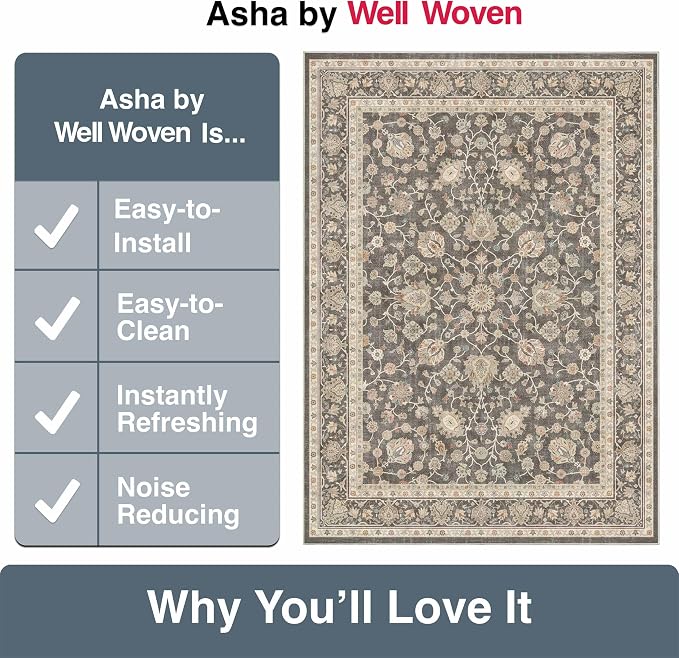 Well Woven Asha Rome Charcoal Brown 9'10" x 13' Area Rug - Image 7