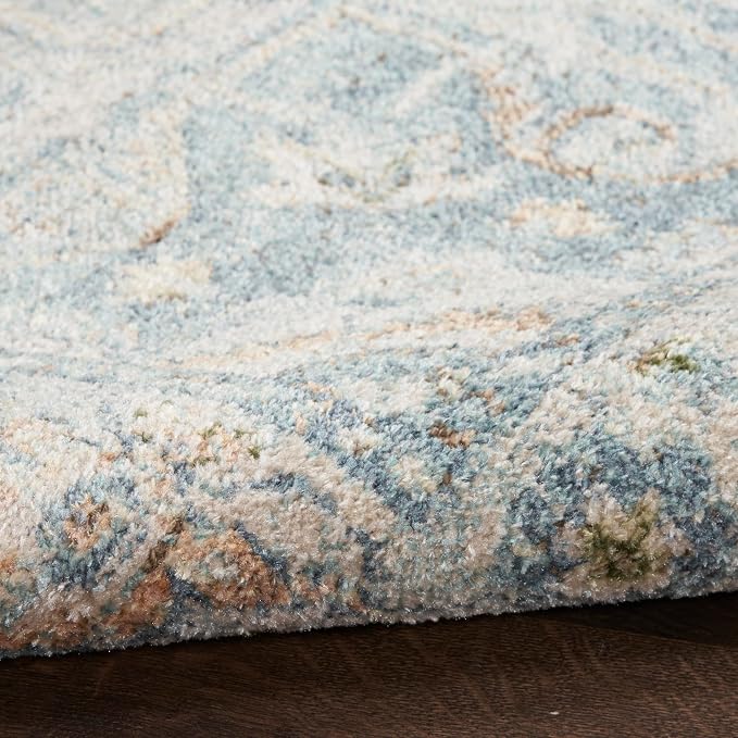 Nourison Home Astra Machine Washable Light Blue 7'10" x 10' Area Rug - Image 9