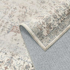 Taupe Area Rug 6x9 Machine Washable Vintage Living Room Distressed Non Slip - Image 6