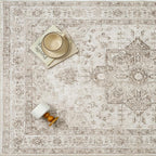 Taupe Runner Rug 2x6 Hallway Kitchen Washable Vintage Carpet Non Slip Retro - Image 4