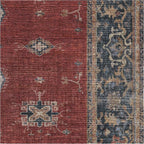 RUGGABLE Washable Vintage Runner Rug – Verena Amber Red 2.5x7, Stain-Resistant - Image 4