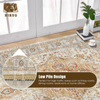 Washable Area Rug 4' x 6' Vintage Traditional Persian Mat - Image 5
