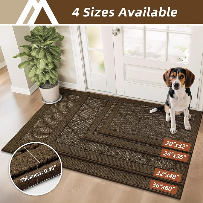 COSY HOMEER Non-Slip Door Mat 24"x36", Entryway Rugs Low Profile Absorbent Dirt - Image 5