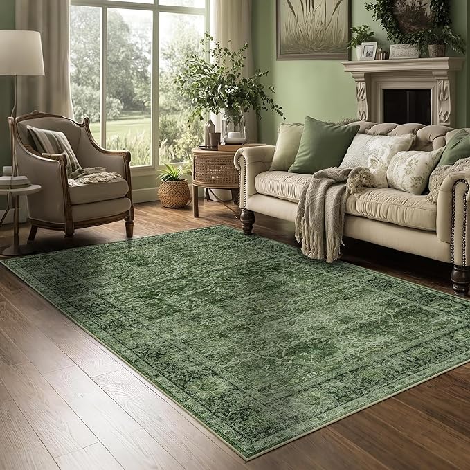 3x5 Washable Area Rug for Living Room Bedroom Dining Room Non-Slip Low Pile - Image 2