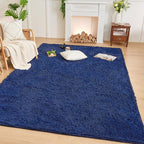 Andency Navy Soft Area Rugs for Living Room Bedroom, 4x6 Fluffy Shaggy Bedside - Image 9