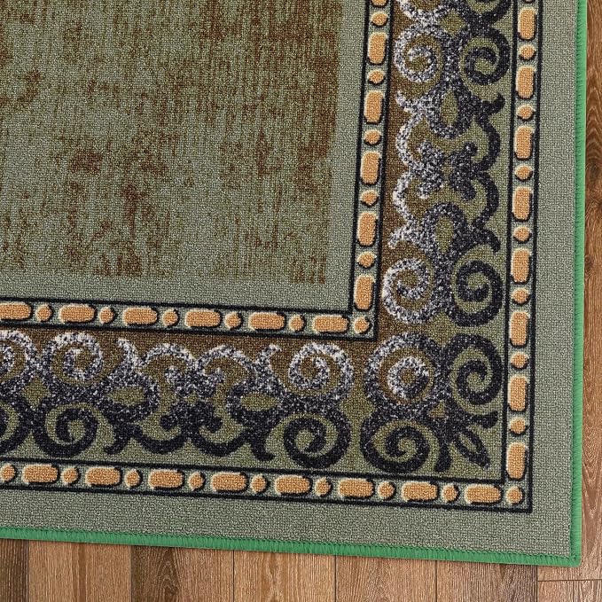 Antep Rugs Alfombras Bordered Modern 5x7 Non-Slip Low Pile Rubber Backing - Image 5