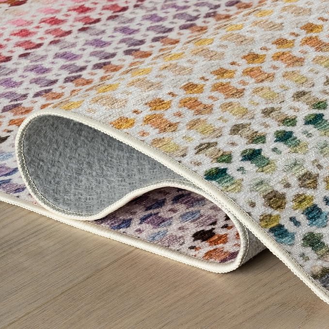 Dash & Albert Poppy Multi Machine Washable Rug, 8.5 X 11.5 Feet - Image 5