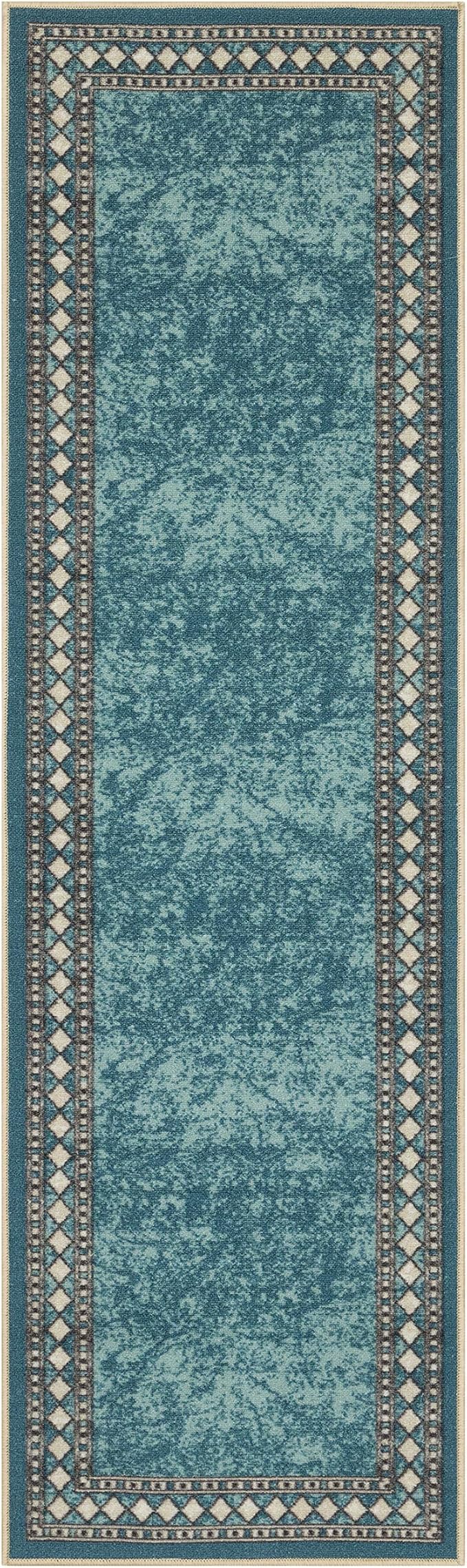 Antep Rugs Alfombras Modern Bordered 2x7 Non-Skid Low Profile Pile Rubber - Image 2