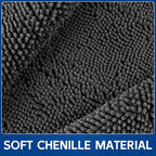 Chenille Absorbent Front Door Mat 48" x 24", Dog Door Mat - Image 3