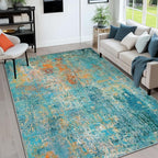 Washable Area Rugs 5'x8' Non-Slip Modern Abstract Soft - Image 2