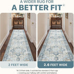 8x10 Area Rugs for Living Room, Machine Washable Non Slip Vintage Rugs - Image 8