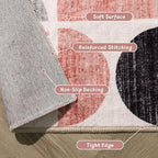 MUJOO Pink Runner Rug Washable, Boho 2x8 Area Rugs - Image 6