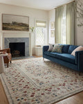 Loloi Rifle Paper Co. Laurel Collection LAU-02 Linen 3'-11" x 5'-7" Accent Rug by Loloi
