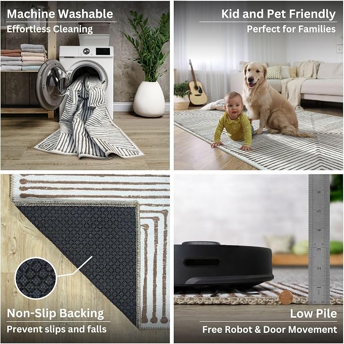 Bloom Rugs Washable Non-Slip 8' x 10' Rug - Image 4