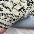 Alfa Rich 5x8 Beige Black Washable Area Rugs - Image 6