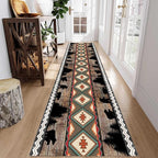 Southwestern Runner Rug, Rustic Lodge Aztec Country Bear Decorative Runner Rug - Image 3